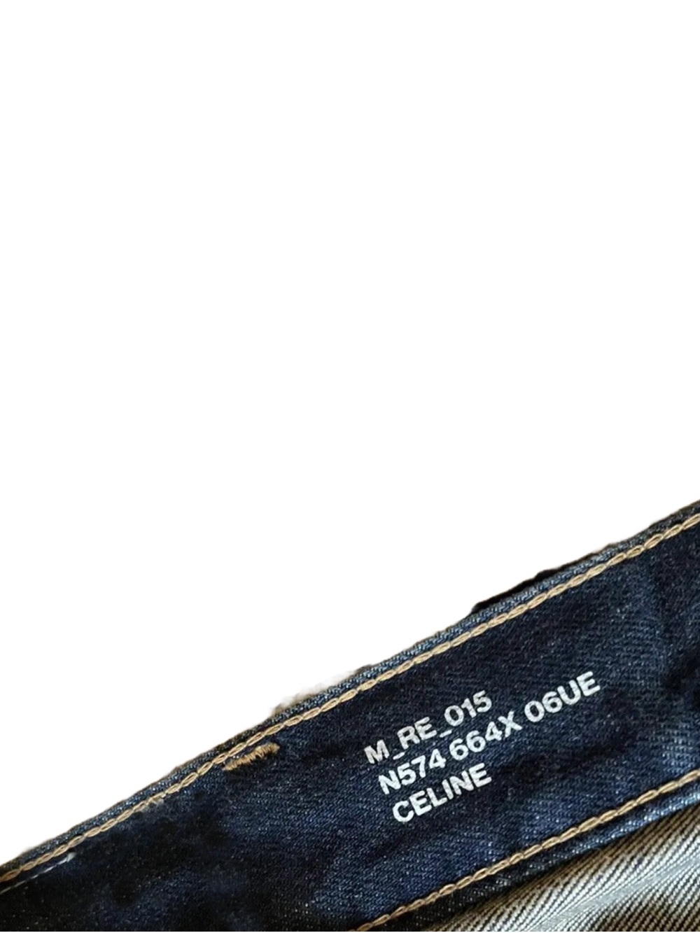 Celine SS24 Kurt Denim Jeans Destroyed Blue Marble Wash Size 32 - Picture 4 of 6